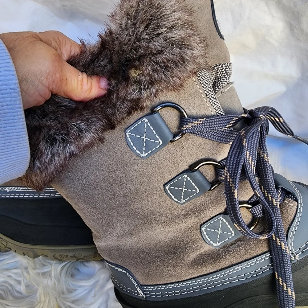 Khombu lined faux fur‎ snow boots 10